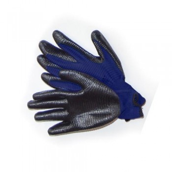 Перчатки рабочие нейлоновые 13 класс вязки с нитрил, СУПЕР ЛЮКС, 9,10 размер. Синие.