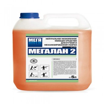 Нейтральное низкопенное моющее средство для ручной и механизированной уборки Мегалан 2 5 л